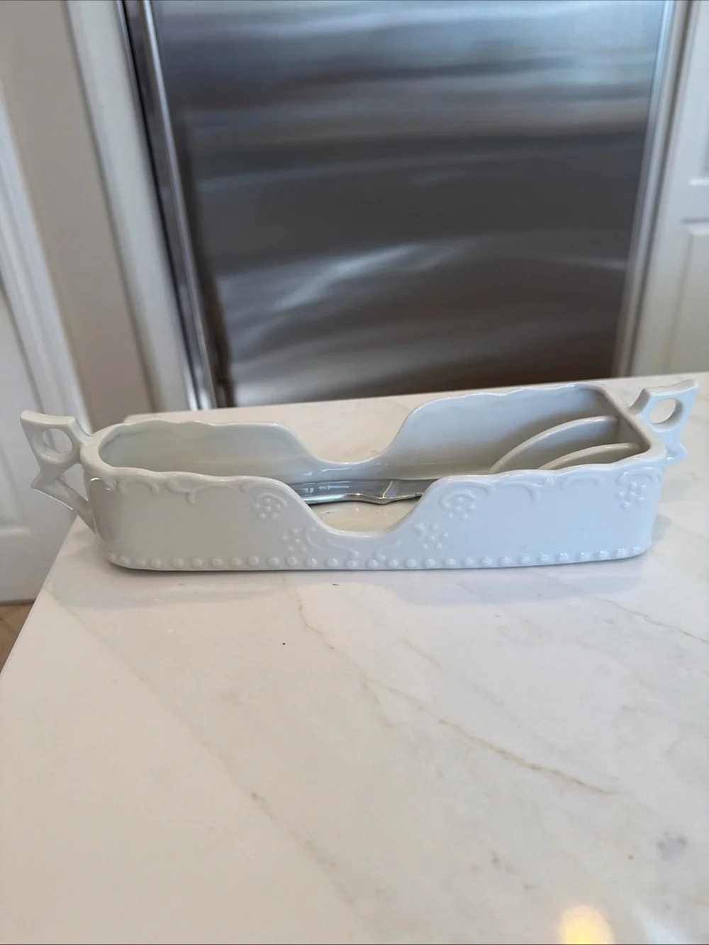 Set of 3 Vintage Maryland China Porcelain Utensil Flatware Holders